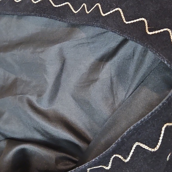 Vintage L.A. Blues Suede Vest Women's 1X Embroidered Floral Black Western - Picture 8 of 11